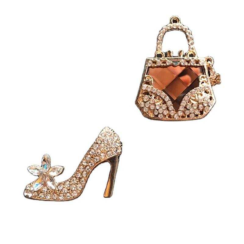 Rhinestone High Heel And Purse set Car Fragrance Clip