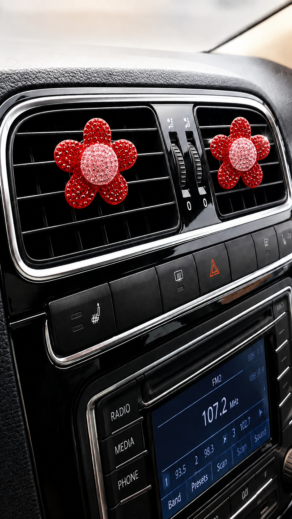 Diamond-Faced Flower Car Air Scent Fragrance Perfume Car