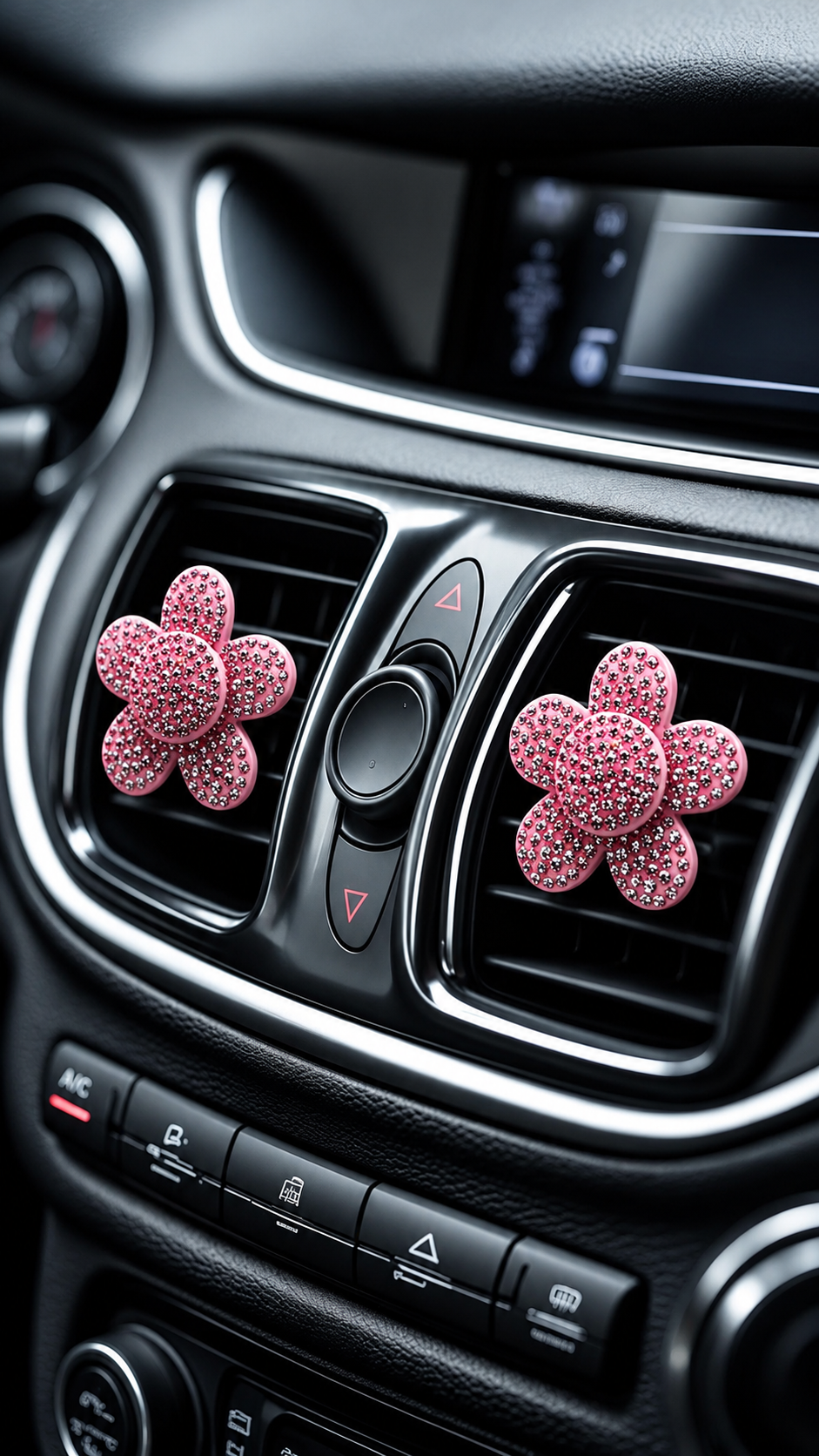Diamond-Faced Flower Car Air Scent Fragrance Perfume Car