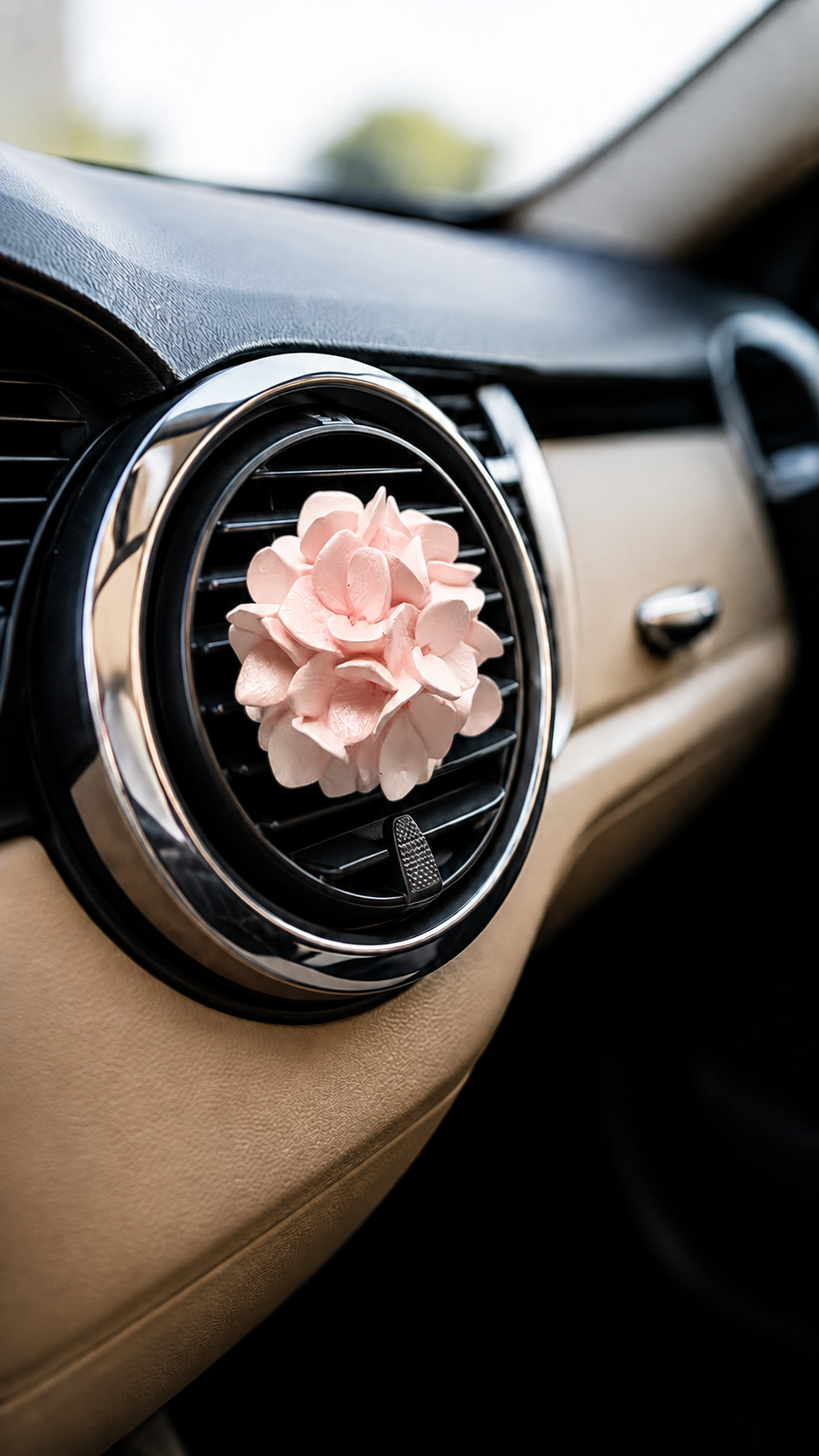 High-End Tulip Hydrangea Car Air Freshener with Elegant Flower Shaped Aroma Diffusing
