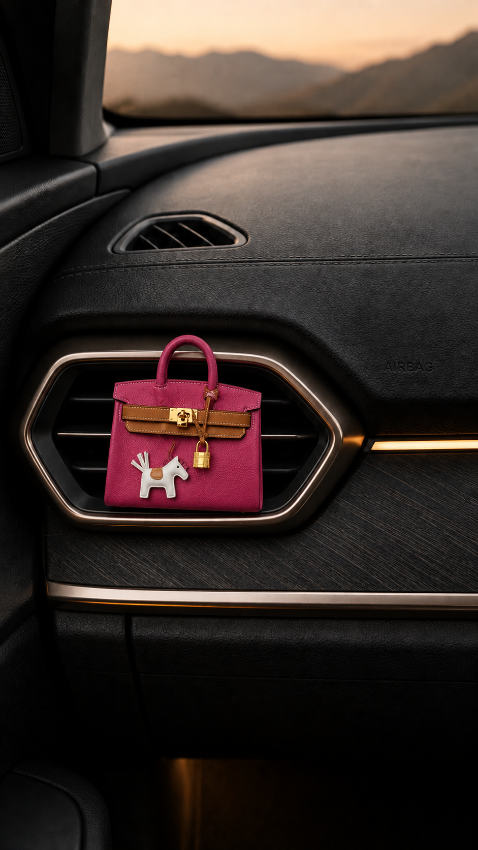 Mini Handbag Car Air Freshener Vent Clip, Luxury Bag Shape Aromatherapy Diffuser