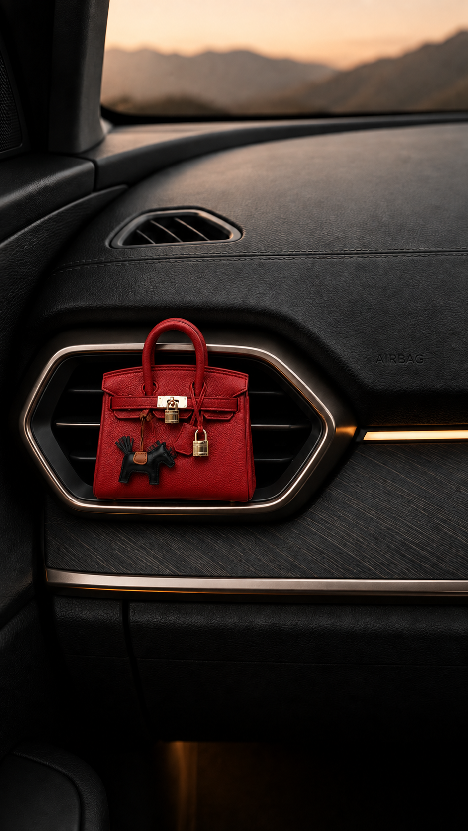 Mini Handbag Car Air Freshener Vent Clip, Luxury Bag Shape Aromatherapy Diffuser