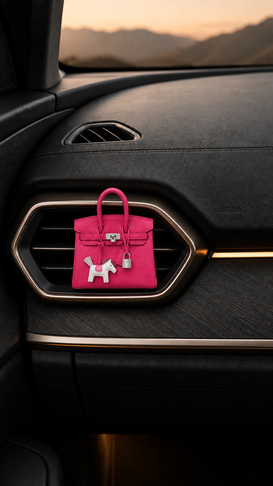 Mini Handbag Car Air Freshener Vent Clip, Luxury Bag Shape Aromatherapy Diffuser