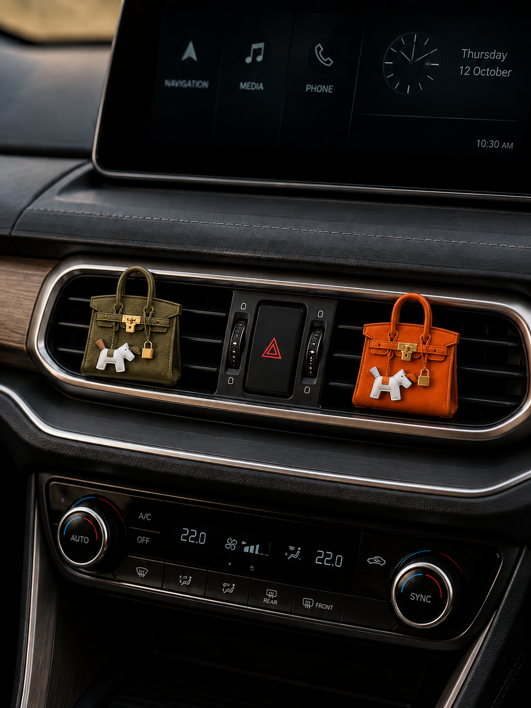 Mini Handbag Car Air Freshener Vent Clip, Luxury Bag Shape Aromatherapy Diffuser