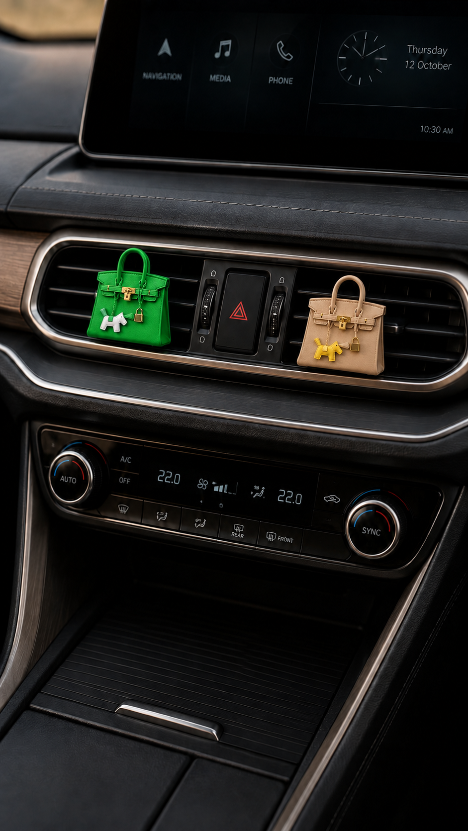 Mini Handbag Car Air Freshener Vent Clip, Luxury Bag Shape Aromatherapy Diffuser