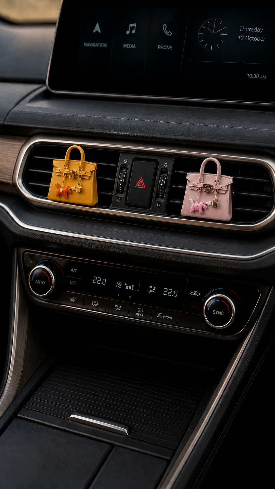 Mini Handbag Car Air Freshener Vent Clip, Luxury Bag Shape Aromatherapy Diffuser
